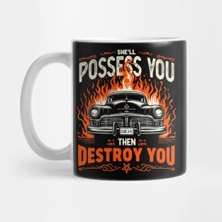 Vintage Horror - Muscle Car - Retro Garage Graphic Logo Mug